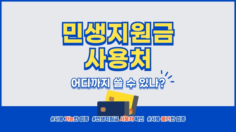 민생지원금 사용처